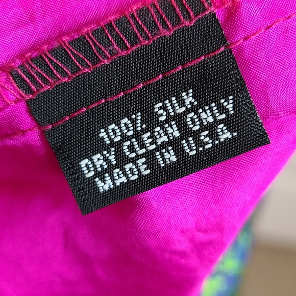 ๐บ Betsey Johnson Silk HOT PINK 1990's Sundress ๐บ - Picture 8 of 8